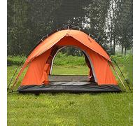 Pop up Tent, Double Door And Four Window Structure Shade Ventilation Camping Tent, Waterproof UV Protection Ideal for Camping Festival Family Trip,Green Vision