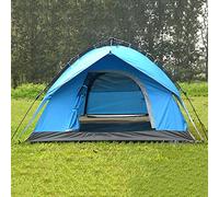 Pop up Tent, Double Door And Four Window Structure Shade Ventilation Camping Tent, Waterproof UV Protection Ideal for Camping Festival Family Trip,Green Vision