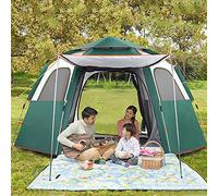 Pop Up Tents for Camping 4 Person Tent with Moisture Proof Mat,Festival Essential Family Tents Backpacking Tent,Waterproof, Automatic Setup,for Outdoor Picnic Beach (Size : L Style) Vision