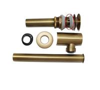 Pop-up-Ventil-Ablaufarmatur, Kit tubo di scarico for sifone a bottiglia in ottone anticato for lavandino del bagno multicolore(Antique with hole)