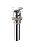 Pop-up-Ventil-Ablaufarmatur, Kit valvola di scarico flessibile for lavandino del bagno, filtro a scomparsa, sifone, cromato anticato, 20-60 cm(Chrome Overflow)