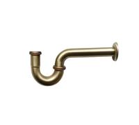 Pop-up-Ventil-Ablaufarmatur, Kit valvola di scarico flessibile for lavandino del bagno, filtro a scomparsa, sifone, cromato anticato, 20-60 cm(Antique P-trap)