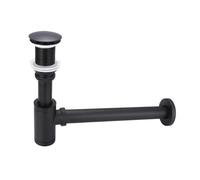 Pop-up-Ventil-Ablaufarmatur, Sifone for scarico a bottiglia, sifone for lavandino, filtro a scomparsa, tappo for lavandino del bagno, set(Fullset No Overflow)