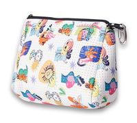 Pop Ups Brand - Beauty case grande con cerniera, in neoprene, lavabile in lavatrice, per articoli da toeletta da viaggio, organizer per cosmetici da donna, Construyendo Futuros Bianco
