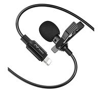 PoP voice Microfono professionale Lavalier da bavero omnidirezionale per iPad, iPod, microfono a condensatore per registrazione audio e video iPhone, YouTube, interviste, podcast, vlog (1,6 piedi)