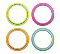 POPAPIE 4 pezzi Flying Ring,Anello di Lancio,Disco da Frisbee 25 cm,Disco Volante Facile da Prendere e Lanciare,Giochi Spiaggia Adulti,Volo Dritto per Bambini e Adulti(Blu,arancione,verde,rosso rosa)
