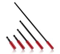 POPAPIE 5 Pezzi Porta Inserti Magnetico Lungo,Portainserti Magnetico per Avvitatore,Estensione per Cacciavite pèr Trapani e Avvitatori Elettrici di 50/60/100/150/300 mm