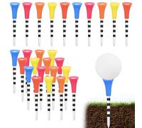 POPAPIE 50 Pezzi Tee da Golf in Plastica,Tee da Golf Colorati di Colori Vivaci con Parte Superiore in Gomma Ammortizzata Ideali per Golfistas,Tee e Allenamento - 83 mm