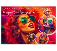 Popart Prinzessin (Tischkalender 2026 DIN A5 quer), CALVENDO Monatskalender: Die Popart-Prinzessin ist eine lebendige und dynamische Muse der modernen Kunst.