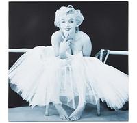 PopArtUK - Stampa su Tela di Marilyn Monroe, 40 x 40 cm, Colore Bianco/Nero
