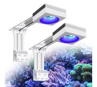 PopBloom 2 pezzi RL90 Reef WiFi Luci per acquari, 200W Luci LED per acqua marina a spettro completo con braccio scorrevole posteriore, per acquari marini da 90 cm 36 pollici Coralli di barriera