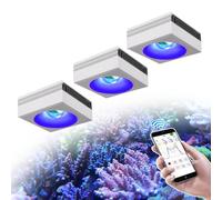 PopBloom 3 pezzi RL90 WiFi Illuminazione LED per acquari, spettro completo per acquari marini con controllo WiFi intelligente per acqua salata di barriera corallina da 150 cm