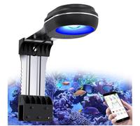 PopBloom RL60 WiFi LED Acquario Marino 60W, Lampada Acquario Marino a Spettro Completo per Corallo, Plafoniera LED Acquario Marino con Staffa, L'APP supporta l'italiano (RL60 WiFi (nero))