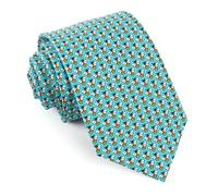 POPBOBZHUO Cravatta stampata in seta naturale al 100% da uomo, 2,95 pollici (SA03)