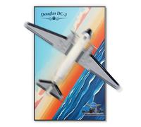 popbricks Espositore da parete compatibile con LEGO Douglas DC-3 PAN AM Airliner 11378 - Supporto da vetrina vintage con sfondo cielo (solo bordo)