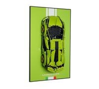 popbricks Espositore da parete di alta qualità per Lego Technic Lamborghini Sián FKP 37 42115 - Cornice da vetrina colorata, durevole e resistente alla polvere, perfetta per la casa o l'ufficio (solo