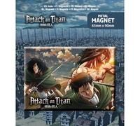 Popbuddies - Attack on Titan: trio-magnete, magnete Fridge - 6 x 9 cm - originale e con licenza