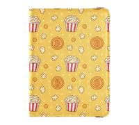 Popcorn Bitcoin Porta passaporto in pelle gialla per viaggi sicuro nascosto porta soldi per uomo documento di viaggio
