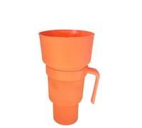Popcorn Bucket Cup - Tazza di paglia per bevande, porta snack caldo | 2 in 1 Purpose Food And Getry Storage Container con coperchio per Theatre Park Stadium Travel Cinema o Serata cinematografica