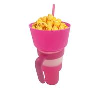 Popcorn Cup - Creative 2 in 1 - Tazza da spuntino | Tumbler deliziosa bottiglia d'acqua per adulti bevande viaggio viaggio viaggio eventi sportivi film notte 26,5 x 14 cm / 10,43 x 5,51 pollici