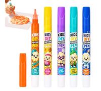 Popcorn Effect Paint Pens - 5 Color 3D Craft Marker Set, Creative Relief Dr