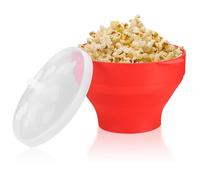 Popcorn forno a microonde pieghevole maker contenitore silicone ciotola con coperchio senza BPA microonde casa cucina