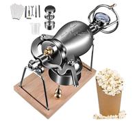Popcorn in acciaio inox con manometro di precisione, mini macchina per spuntini sani per casa e feste, 368 ml