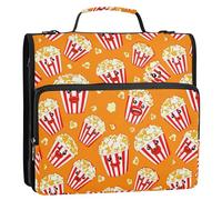 Popcorn Joker - Raccoglitore con cerniera e anelli a D, organizer espandibile con tracolla e manico, 3 raccoglitori ad anelli per portafoglio e custodia