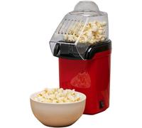 ALPINA Macchina per Popcorn 1200 Watt Plastica ELETTRODOMESTICO DA CUCINA, 1200 W, capacità ciotola, Nero, Rosso, Trasparente