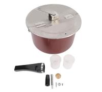 Popcorn Maker in Acciaio Inox, Macchina per Popcorn Manuale, Compatibile con Gas e Induzione, 28.5x16cm - Facile da Usare, Freschezza Cinematografica, Ideale per Serate in Famigl