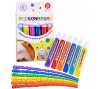 Popcorn Pens 3D Puffy Art, 6-Pen 6-Color Heat-Activated Drawing Set (1 Pack)