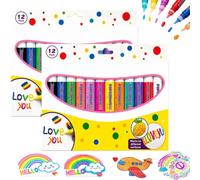 Popcorn Pens,Heat Activated 3d Puffy Pens,3d Puffy Art Pen，12 Color,24 PCS