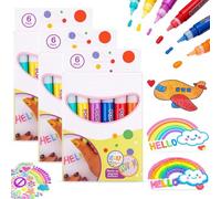 Popcorn Pens,Heat Activated 3d Puffy Pens,3d Puffy Art Pen，6 Color,18 PCS