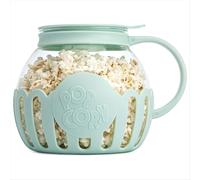 Popcorn per microonde con coperchio in vetro resistente alla temperatura, misura i chicchi e scioglie il burro, lavabile in lavastoviglie