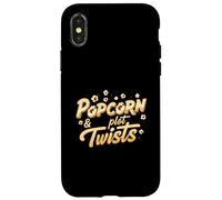 Popcorn & Plot Twists Funny Movie Film TV Show Fan Custodia per iPhone X/XS