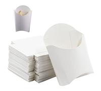 Popcorn Scatole di Carta Sacchetti - 50 Pezzi Contenitori di Popcorn Per Snack Kraft Holder Tazza di Popcorn per Portare Fuori Patatine Fritte,per Feste e Dolci Cialda Torta Sfoglia Gelato (Bianco)