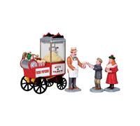 Popcorn Seller, Set Of 4 - LEMAX COD. 02832