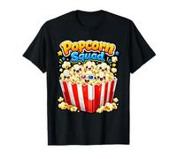 Popcorn Squad Funny Movie Night Snack Lover Cute Vibes Maglietta