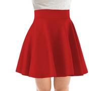 PopCouture Minigonna da donna a vita alta, taglie dalla 40 alla 58, Rosso, 52-54