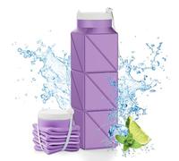 Popdigito Coperchio a tenuta stagna con cannuccia per bottiglie d'acqua pieghevoli, per bottiglie d'acqua da 20,6 once, da viaggio, palestra, campeggio, escursionismo (versione con beccuccio, tipo 2