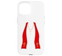 Pope Costume Shirt Lazy Priest Halloween Costume Pope Custodia per iPhone 15