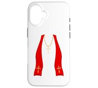 Pope Costume Shirt Lazy Priest Halloween Costume Pope Custodia per iPhone 16