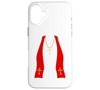 Pope Costume Shirt Lazy Priest Halloween Costume Pope Custodia per iPhone 16 Plus