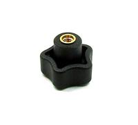 POPESQ® 1 pz. x Dado Dado zigrinato M5 25mmx19mm Plastica Nero #A3146