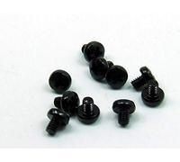 POPESQ 10 pezzi. x Viti M2.5 x 3mm Cilindrico Phillips Acciaio Zinco Nero #A3105