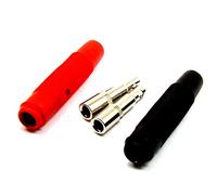 POPESQ® 2 pz. x Banana Connettore Femmina 4mm 60VDC 16A Nero + Rosso #A3506