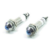 POPESQ® 2 pz. x LED 12V con Contenitore 5mm Convesso Azzuro #A1643