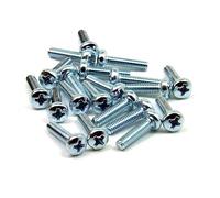 POPESQ® 20 pz. x Vite M2.5 x 12mm Cilindrico Phillips Zinc #A3108