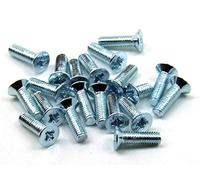 POPESQ® 20 pz. x Vite M3 x 12mm Testa Piana Pozidriv Acciaio Zinc #A2498