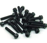 POPESQ® 20 pz. x Vite M5 x 25mm Esagono interno Acciaio Zinc Nero #A2287